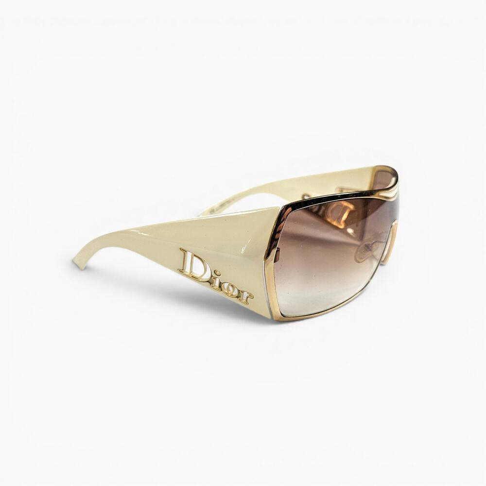 Y2k Dior Sunglasses Gaucho 1 Rimless Sheild Vintage - Picture 4 of 9